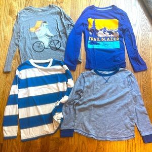 4 long sleeve old navy shirts size 8